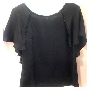 Black silk blouse